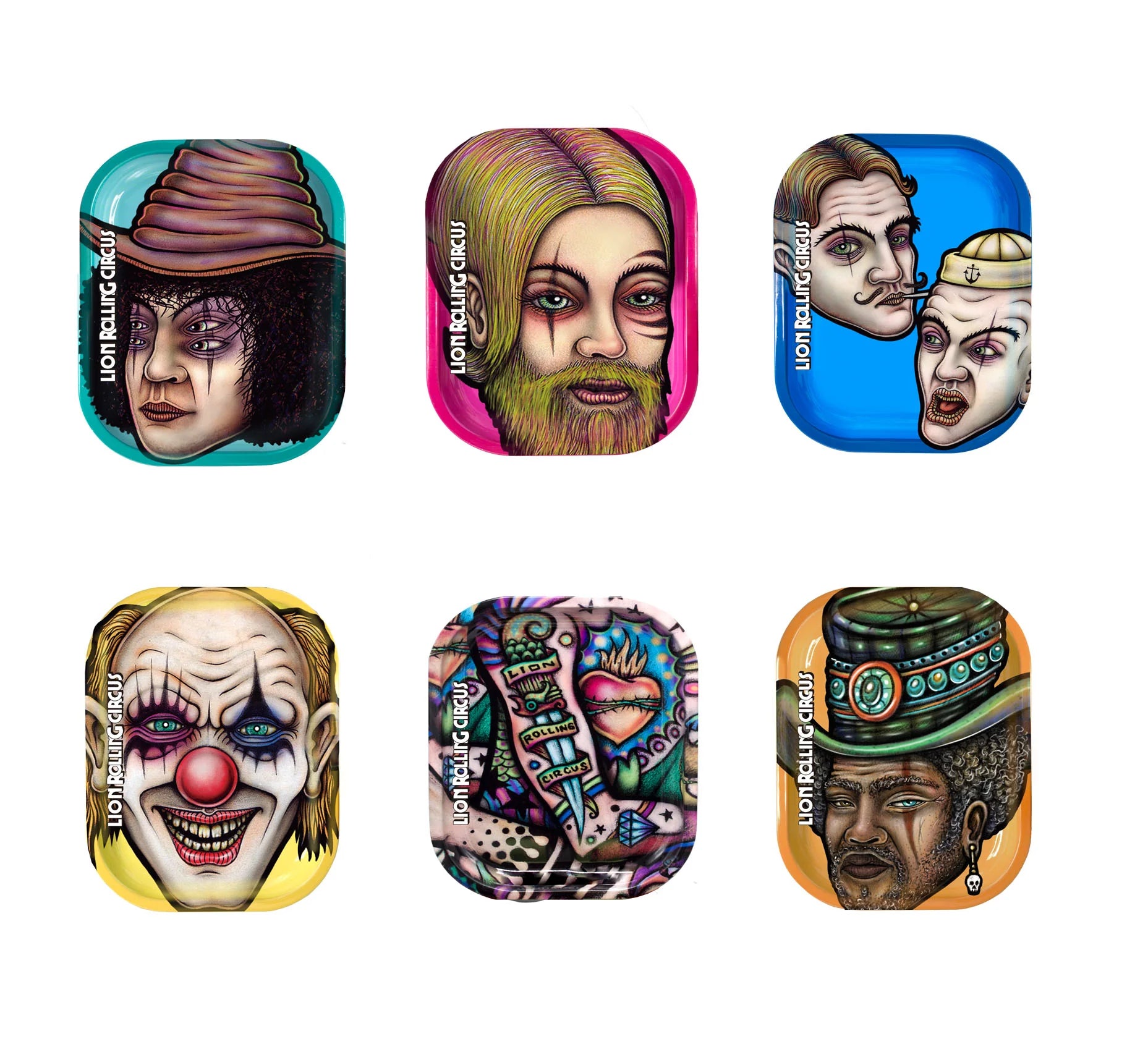 Bandejas rodantes pequeñas - Lion Rolling Circus (5.5" X 7")