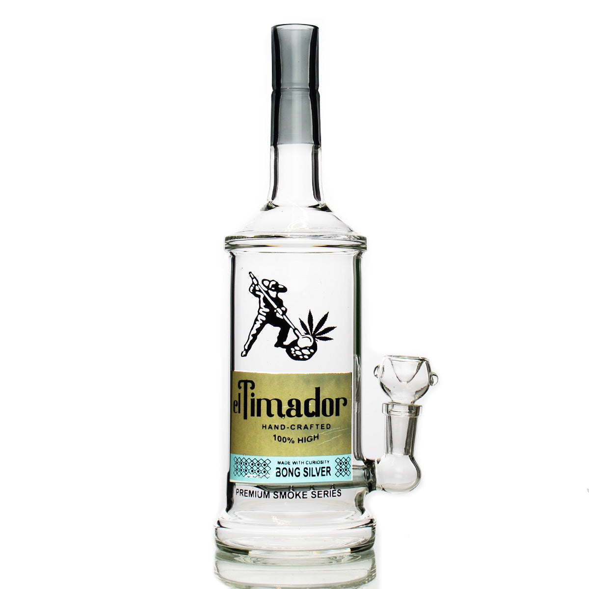 High Timador Tequila Bottle with Male Bowl (11")