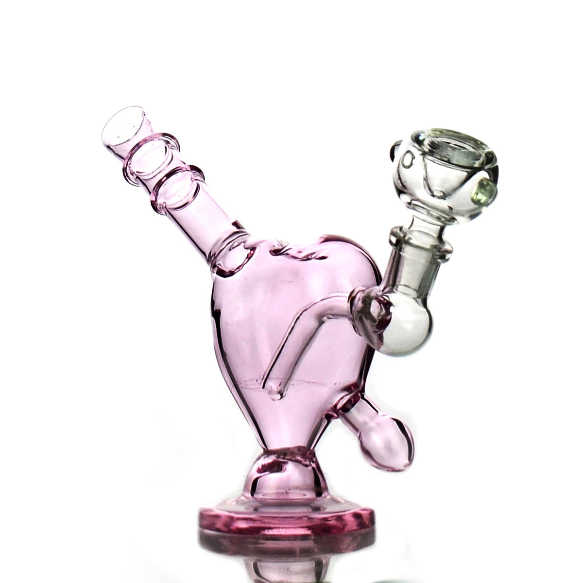 7" Heart Bong with 14mm Male Bowl Slide