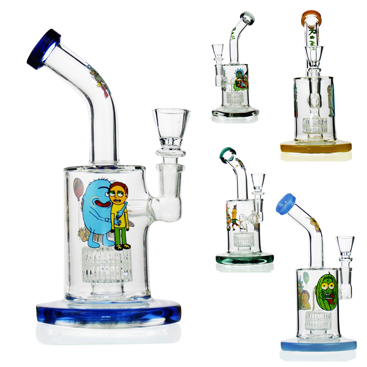 Pipa de agua con percolador de ducha Matrix y cuenco macho de 14 mm incluido 8"