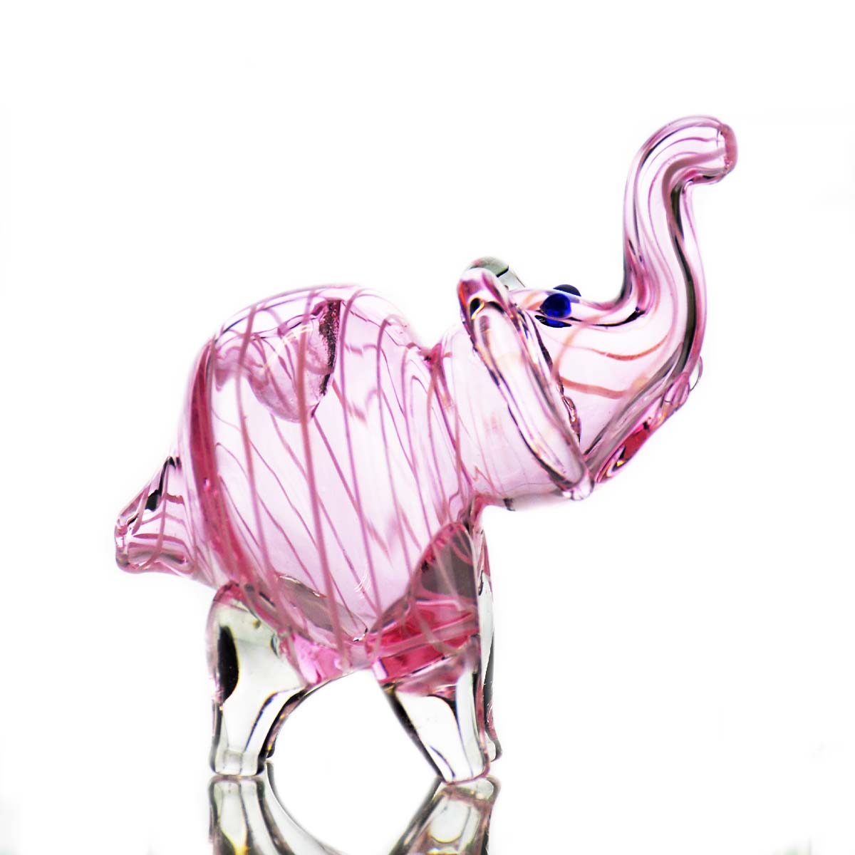 "Elephant Pink Tube Hand Pipe" 4"