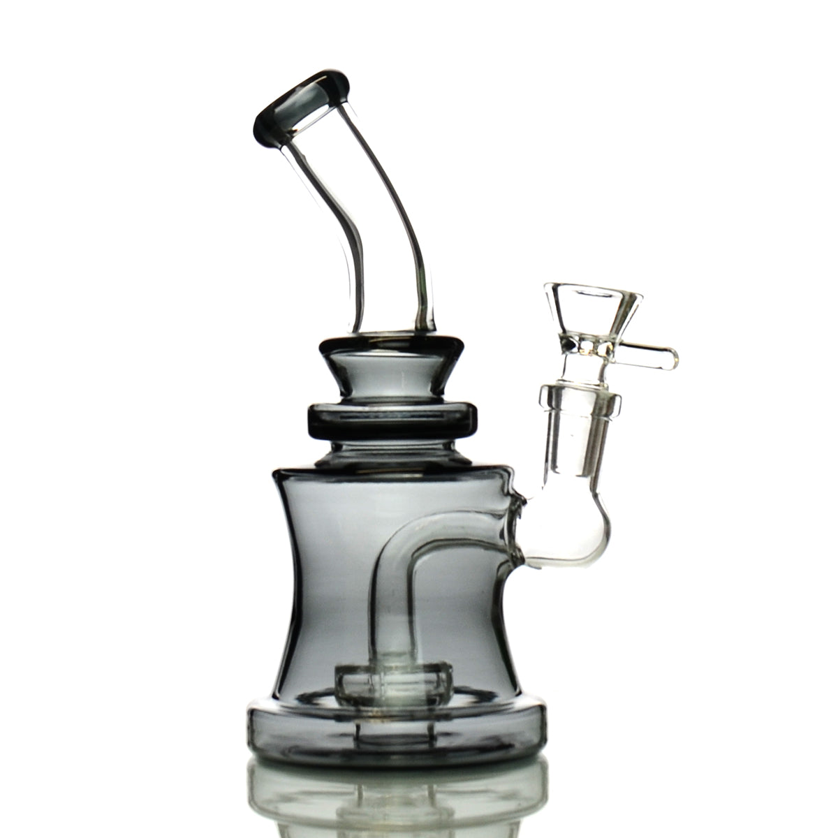 7" Water Pipe Color Tube Glass with 14mm Male Bowl