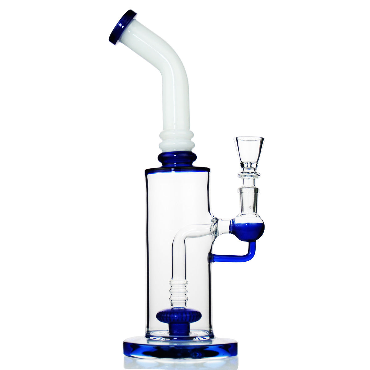 Pipa Agua 12" Con Perc Ducha Tubo Blanco Cuello 14mm Tazón Macho Incluido