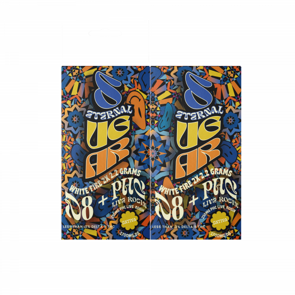 Sugar Extrax Eternal Dual 2.2g PHC + D8 Live Rosin Cartridges - White Fire (Sativa)