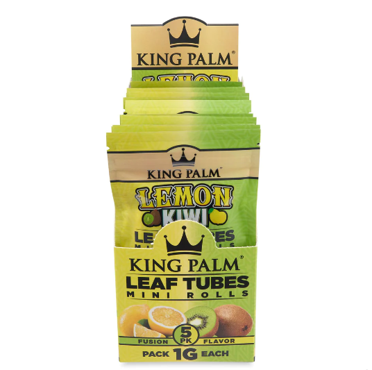 KING PALM 5 MINI ROLLS 15PK DISPLAY - LEMON KIWI