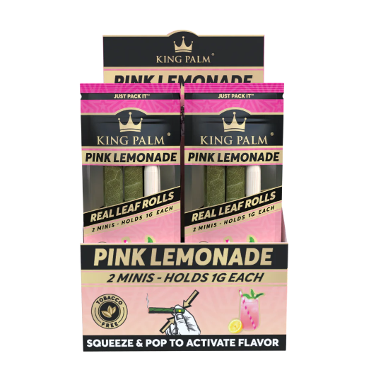 King Palm 2 Mini Rolls 20pk Display - Pink Lemonade