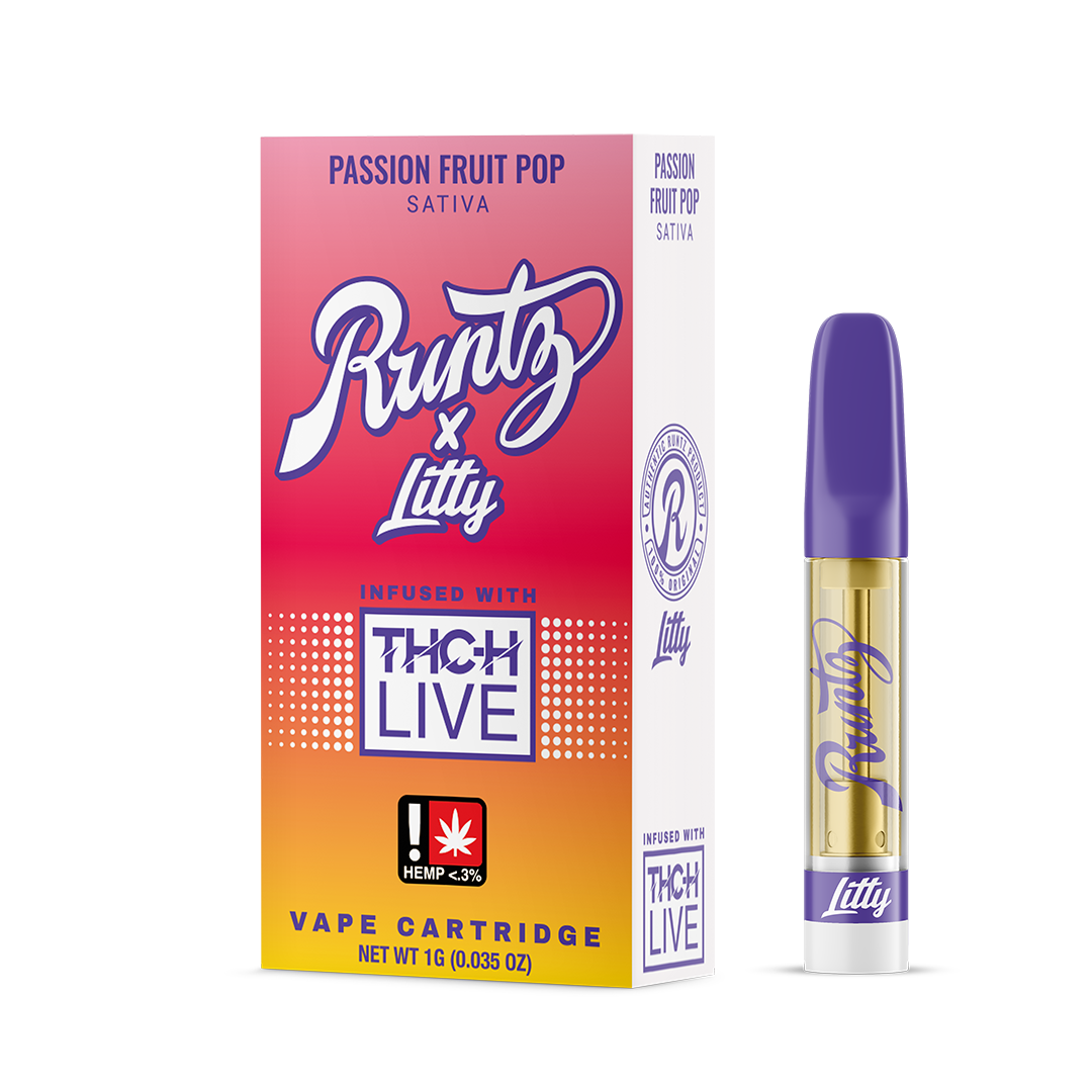 RUNTZ X LITTY LIVE RESIN - FRUTA DE LA PASIÓN - CARTUCHO - 10PK - SATIVA