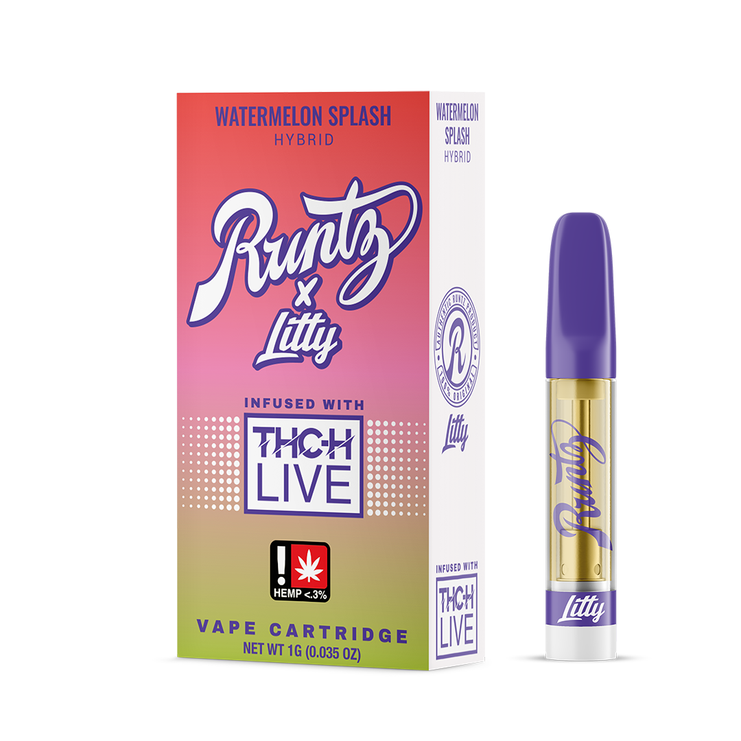 RUNTZ X LITTY LIVE RESIN - WATERMELON SPLASH - CARTUCHO - 10PK - HÍBRIDO