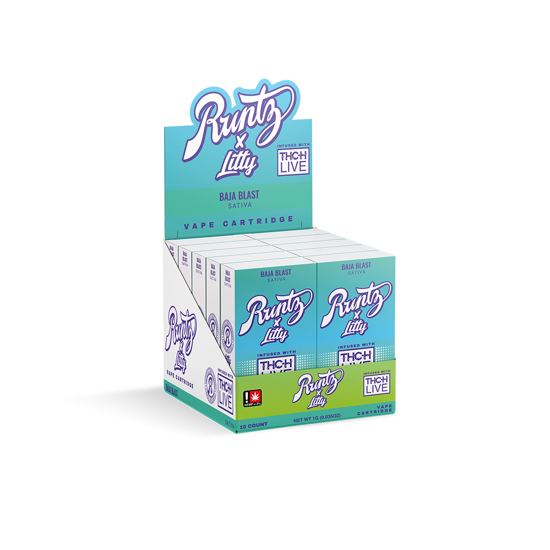 RUNTZ X LITTY LIVE RESIN - BAJA BLAST - CARTUCHO - 10PK - SATIVA
