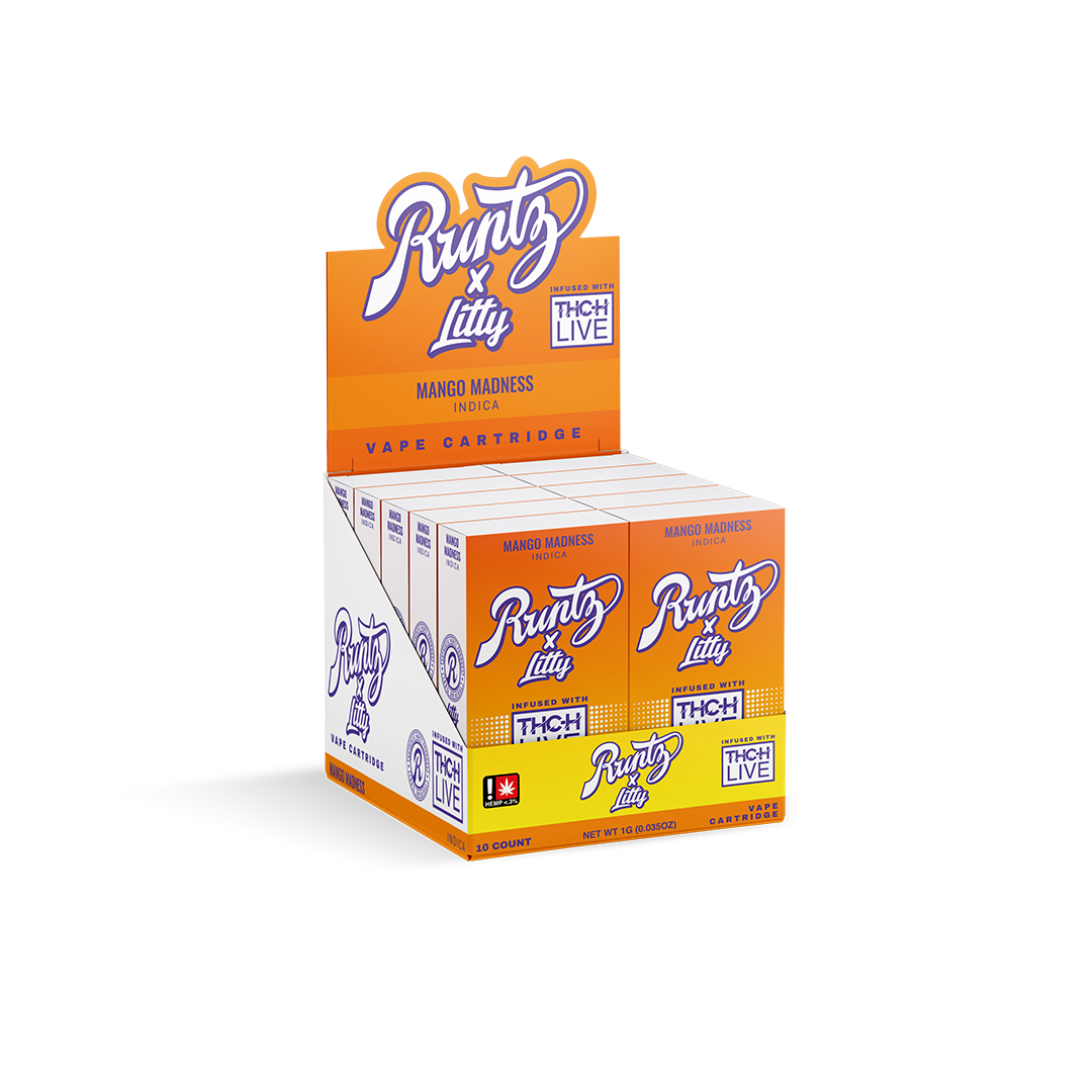 RUNTZ X LITTY LIVE RESIN - MANGO MADNESS - CARTUCHO - 10PK - INDICA