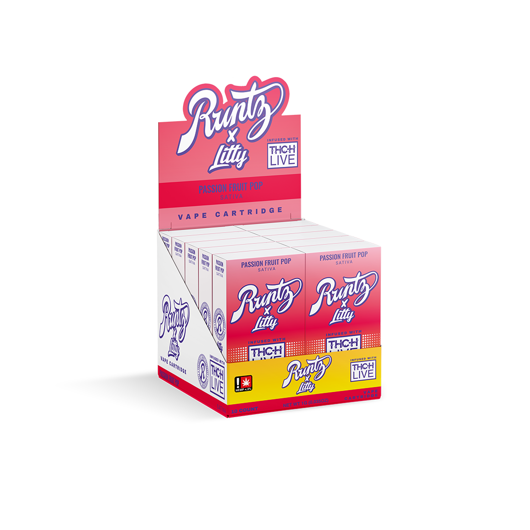 RUNTZ X LITTY LIVE RESIN - FRUTA DE LA PASIÓN - CARTUCHO - 10PK - SATIVA