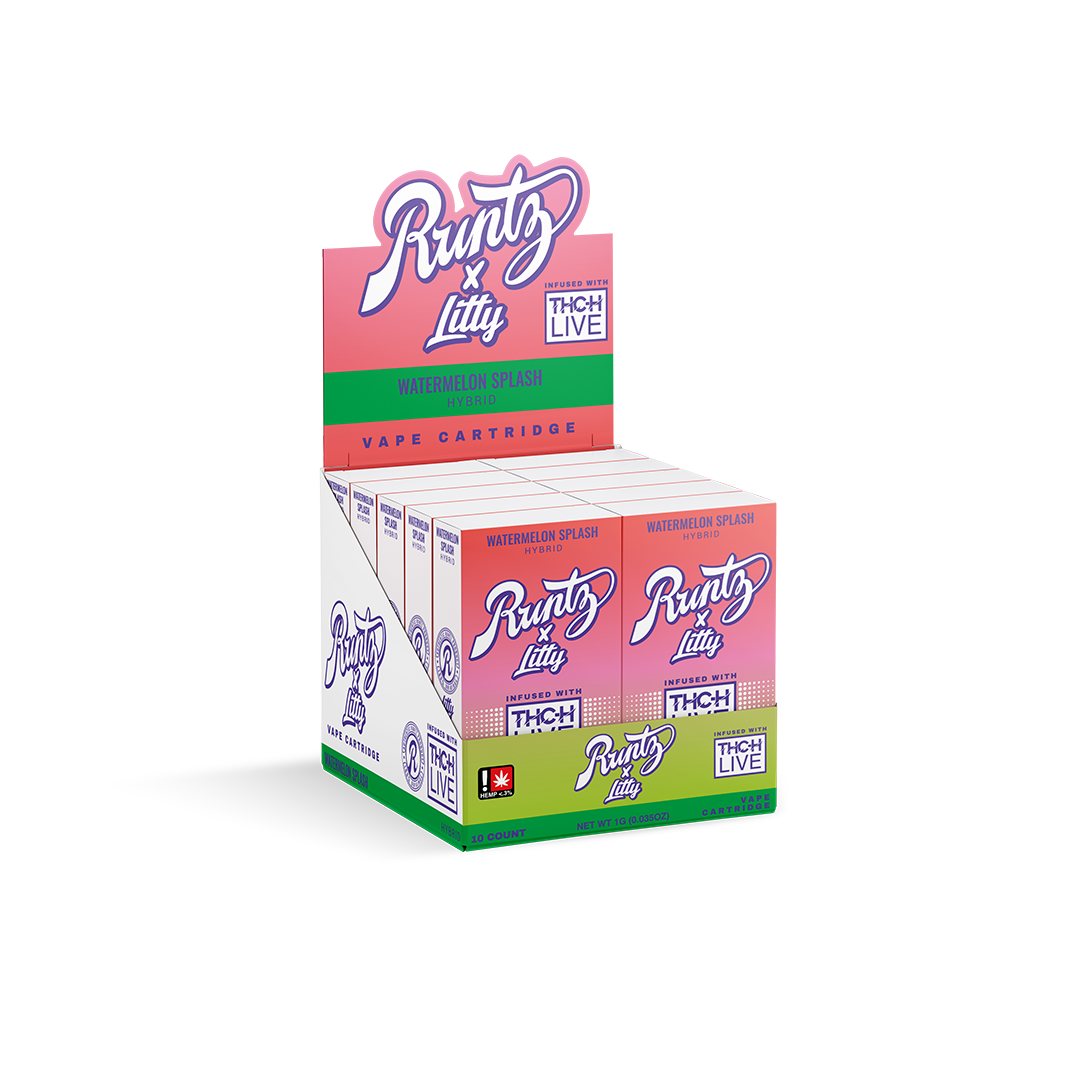 RUNTZ X LITTY LIVE RESIN - WATERMELON SPLASH - CARTUCHO - 10PK - HÍBRIDO