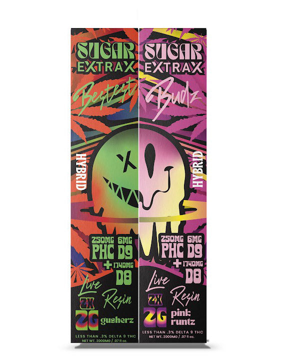 Sugar Extrax Bestest Buds 2g PHC-D9 + D8 Disposable - Gusherz & Pink Runtz (Hybrid)