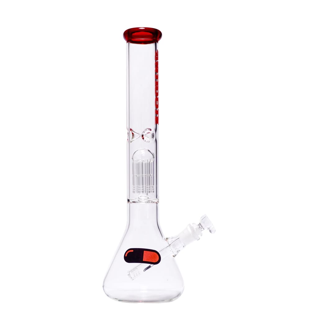 Antidote 16" Red Eye Beaker With 8-arm Tree Perc