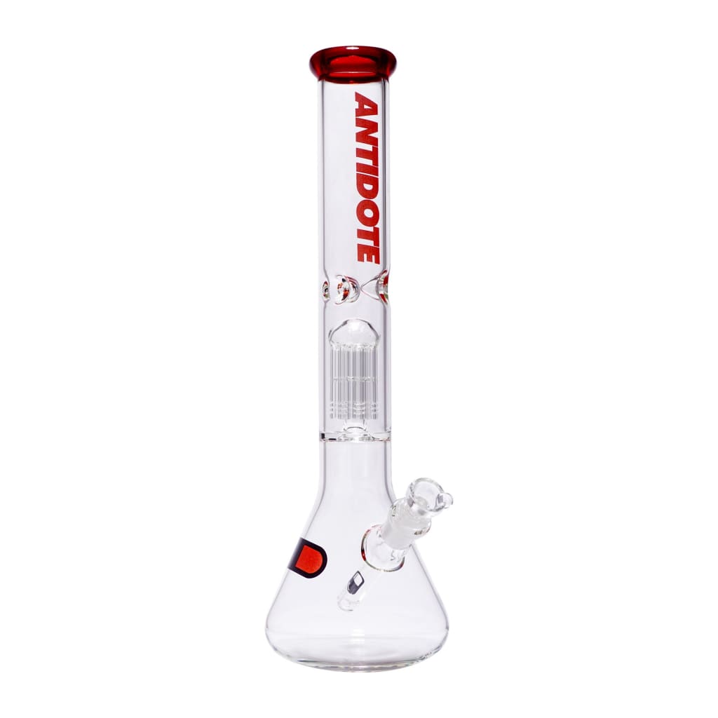 Antidote Vaso de precipitados para ojos rojos de 16" con perc de árbol de 8 brazos