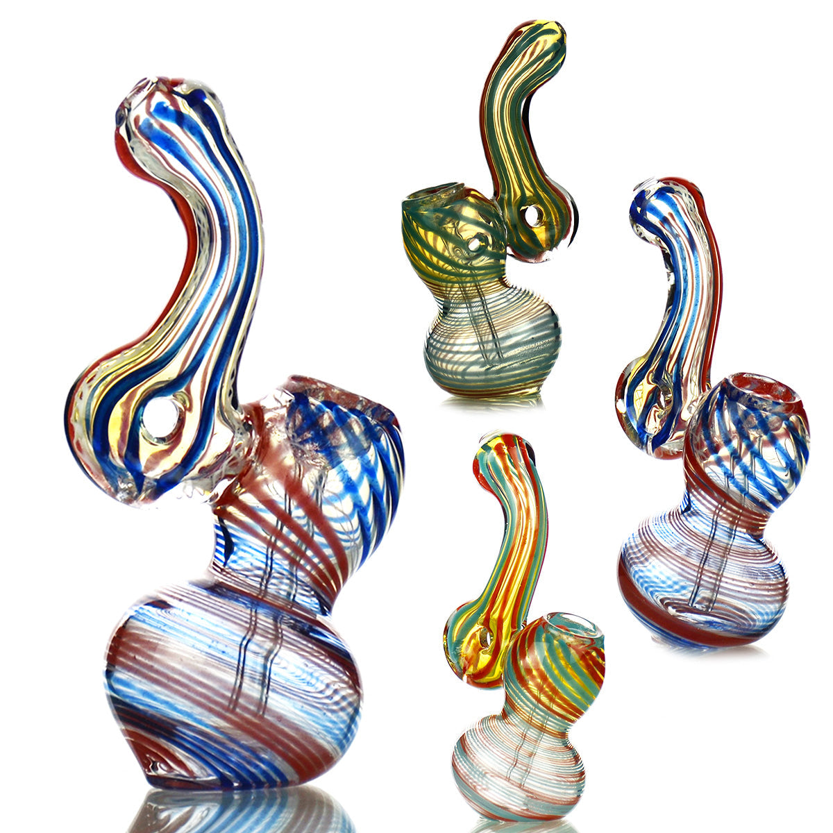 5" Donut Bubbler Swirling Line Art