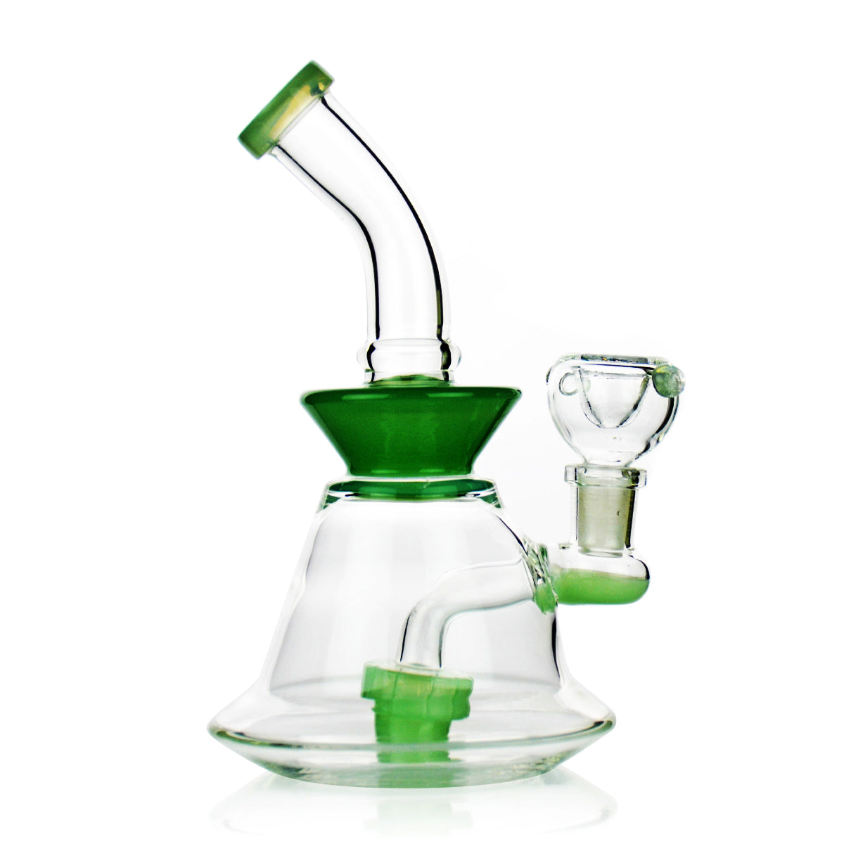 Bong cónico Slime de 7.5" con ducha redonda Perc Tazón macho de 14 mm