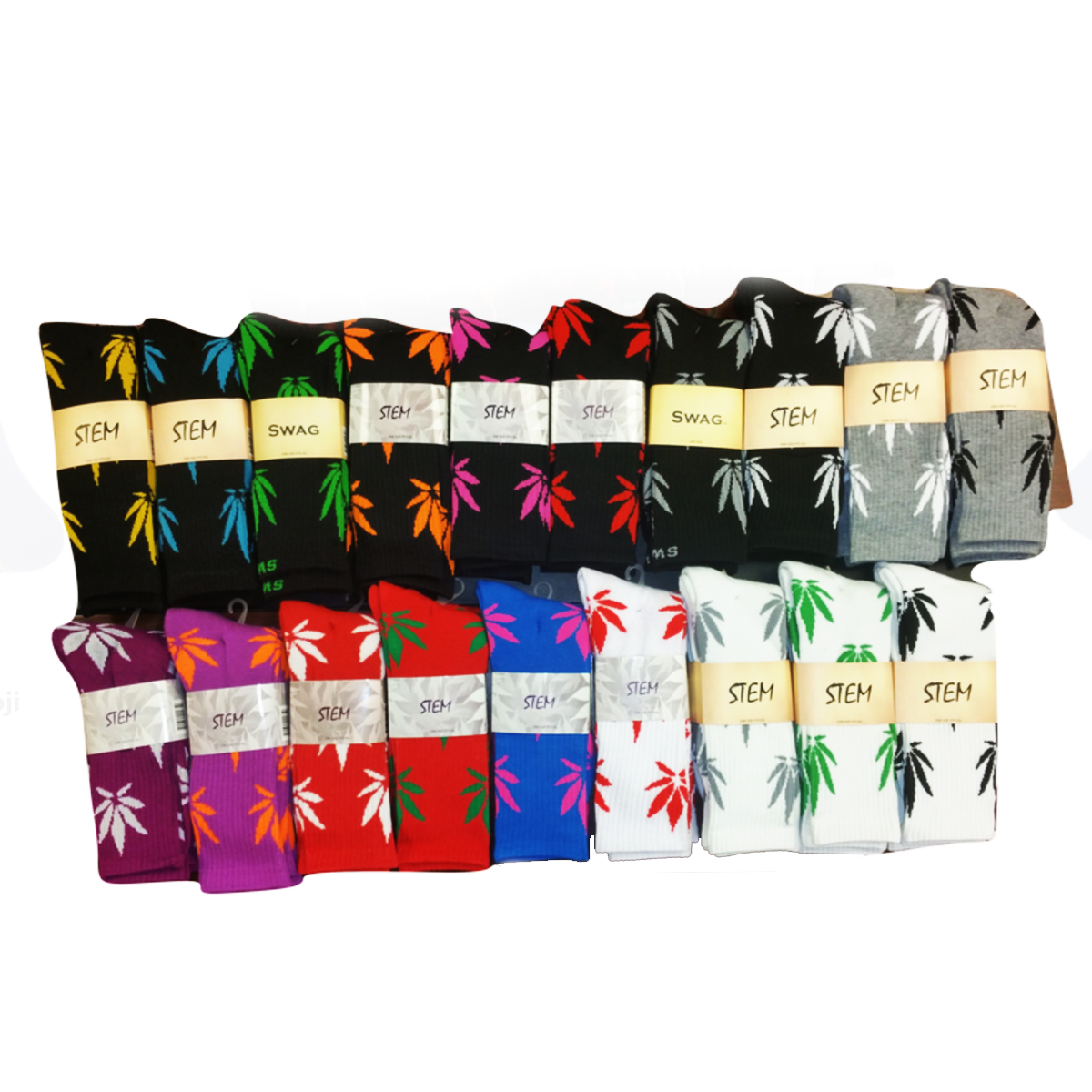 One Dozen Mix Colors Stem Calcetines Talla única
