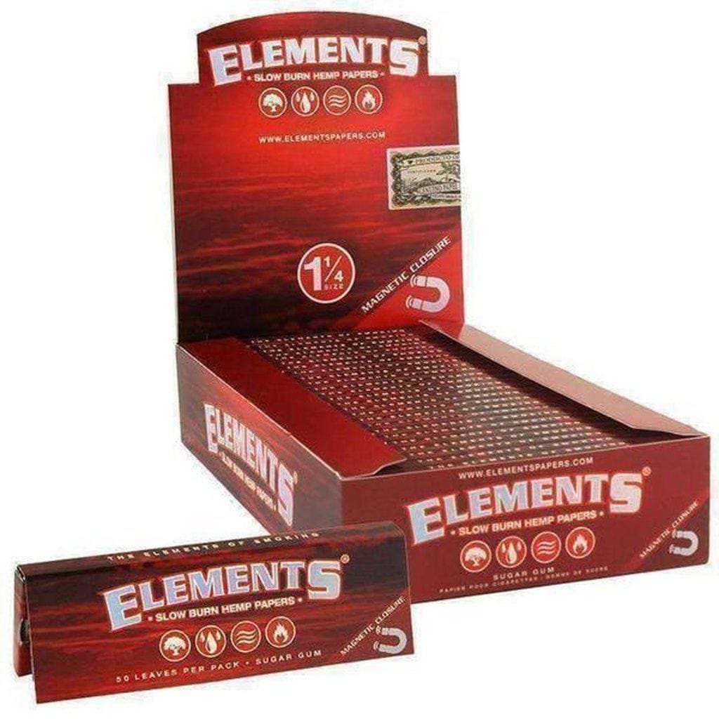 Papeles de fumar Elements Red Slow Burn 1 1/4