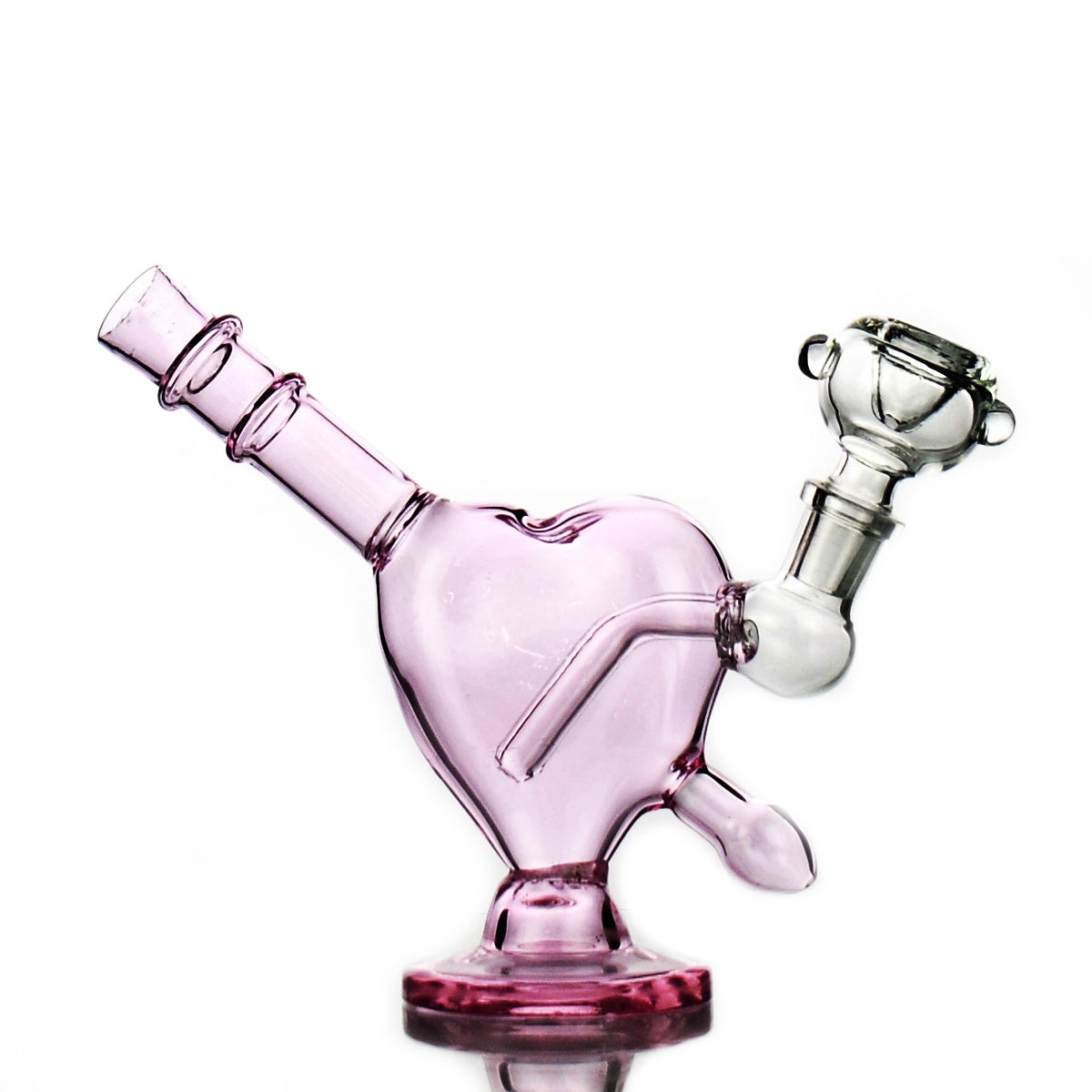 7" Heart Bong with 14mm Male Bowl Slide