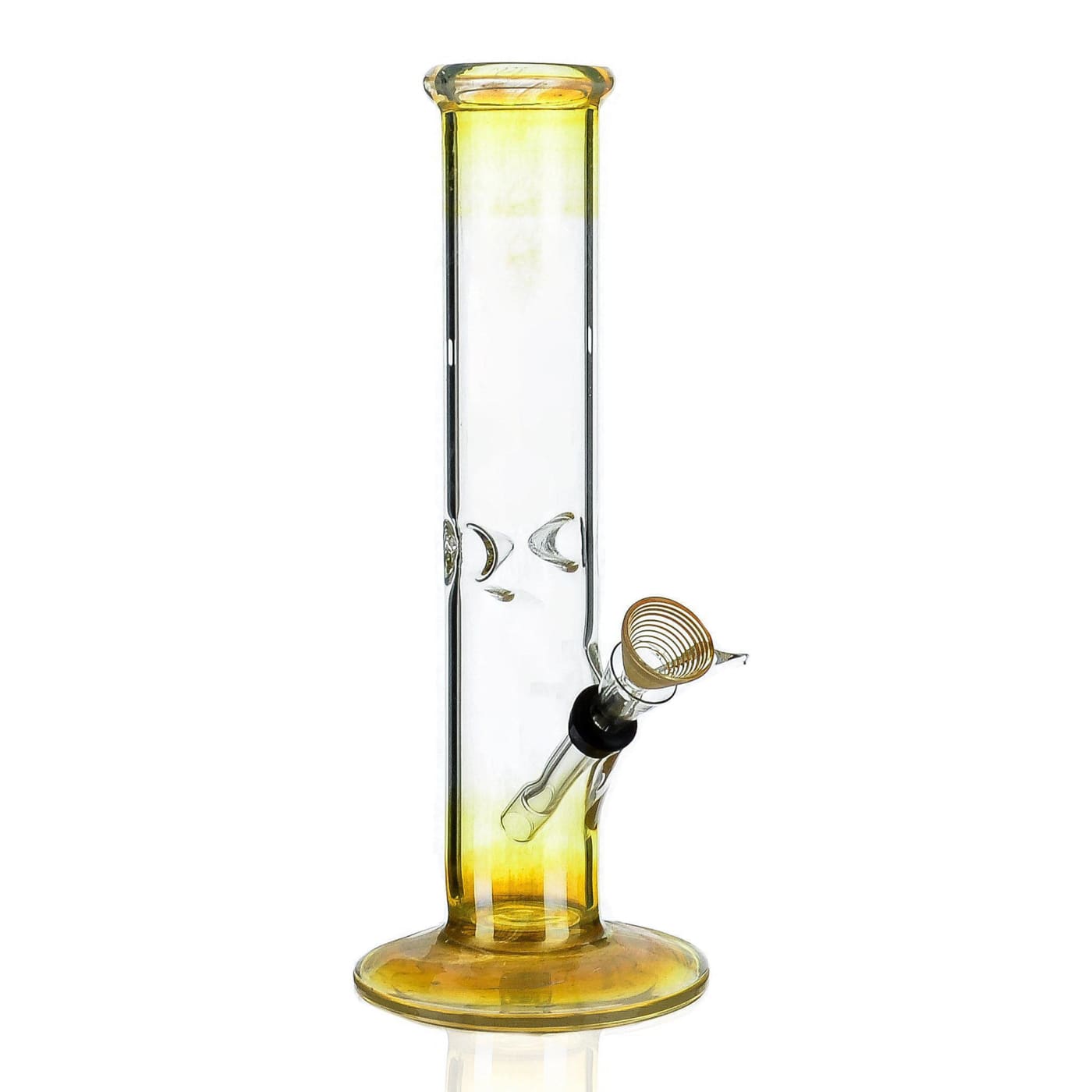 Gold Fumed Clear Glass Bong