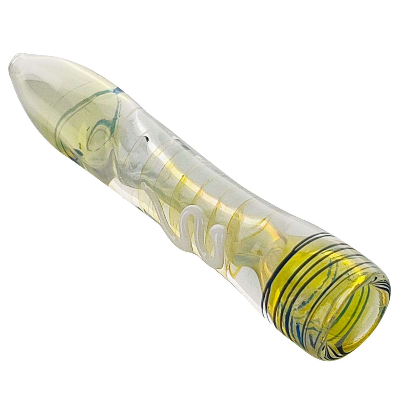 Chillum espiral ahumado en oro