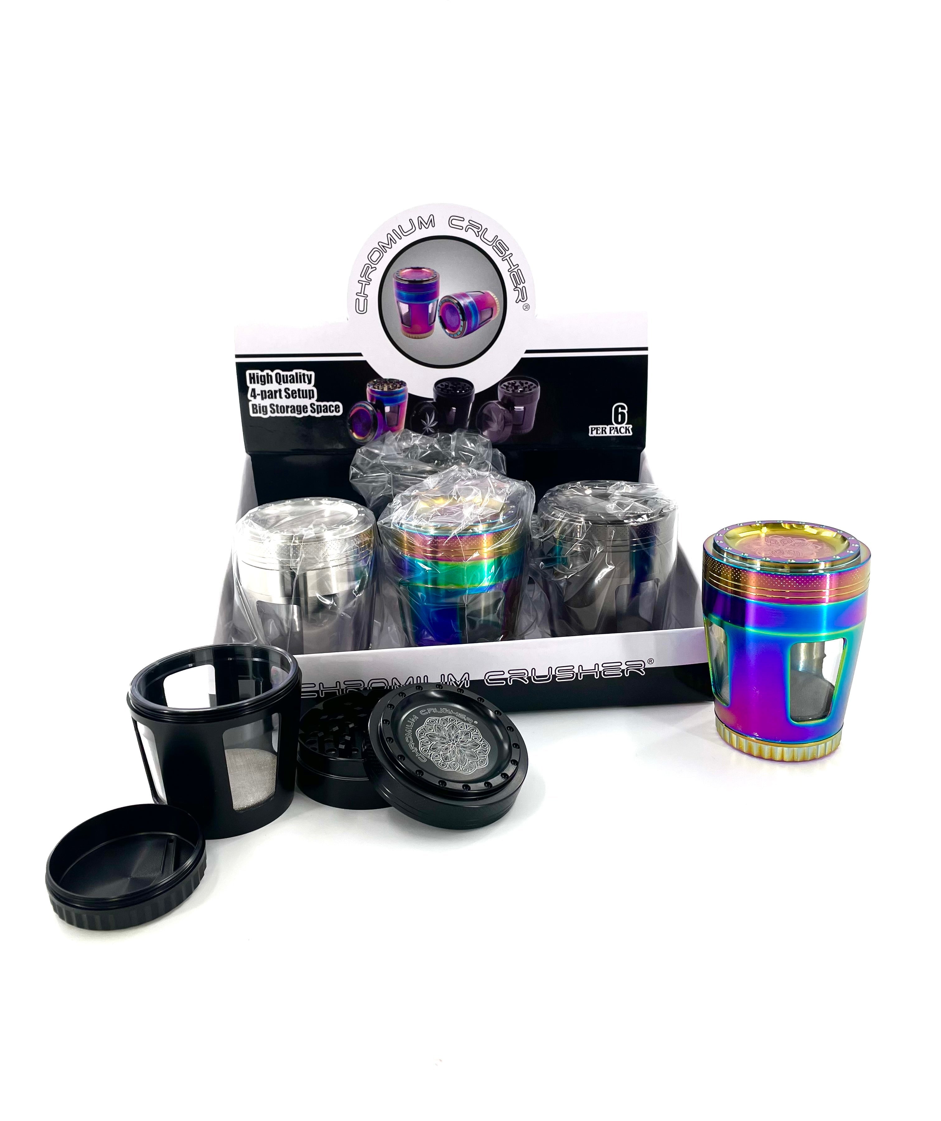 Amoladora de cromo Crusher Bling Mandala de 63 mm - 6 unidades