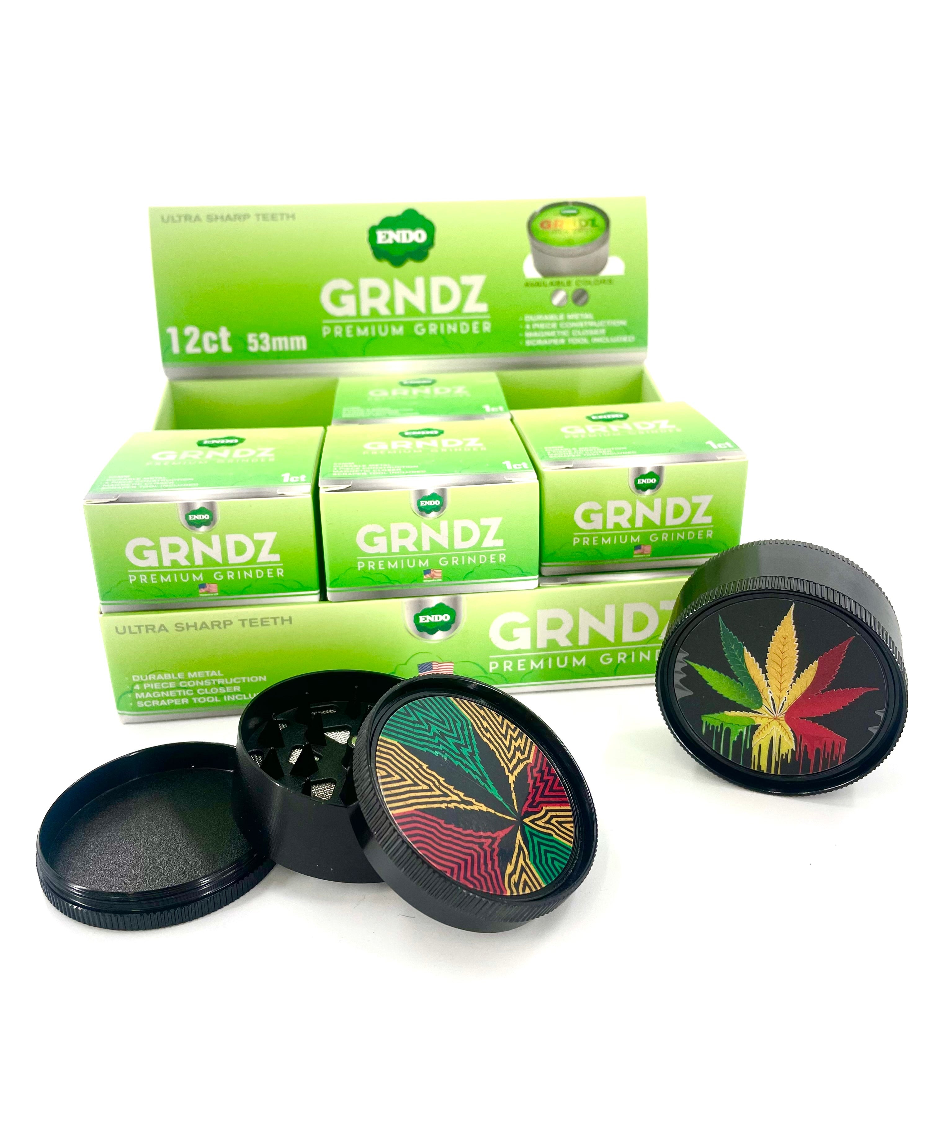 Molinillo de hojas Endo Grndz Premium de 53 mm - 12 unidades (70007)