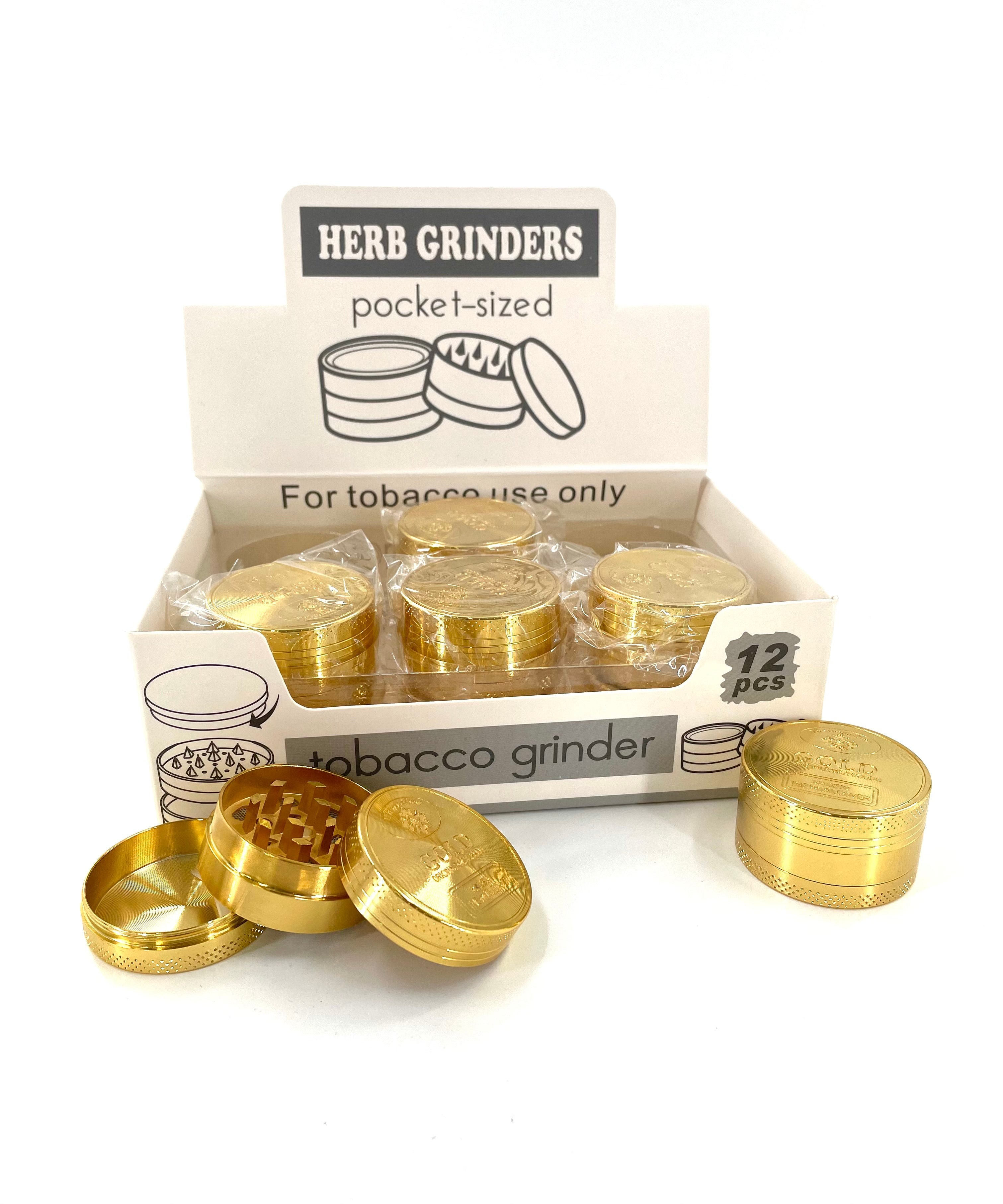 Gold 38mm Grinder - 12 Count