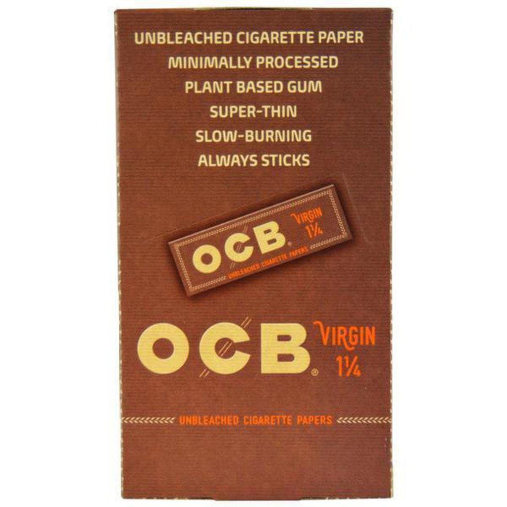 Ocb Virgin 1 1/4 Unbleached Cigarette Papers. 24 Booklets