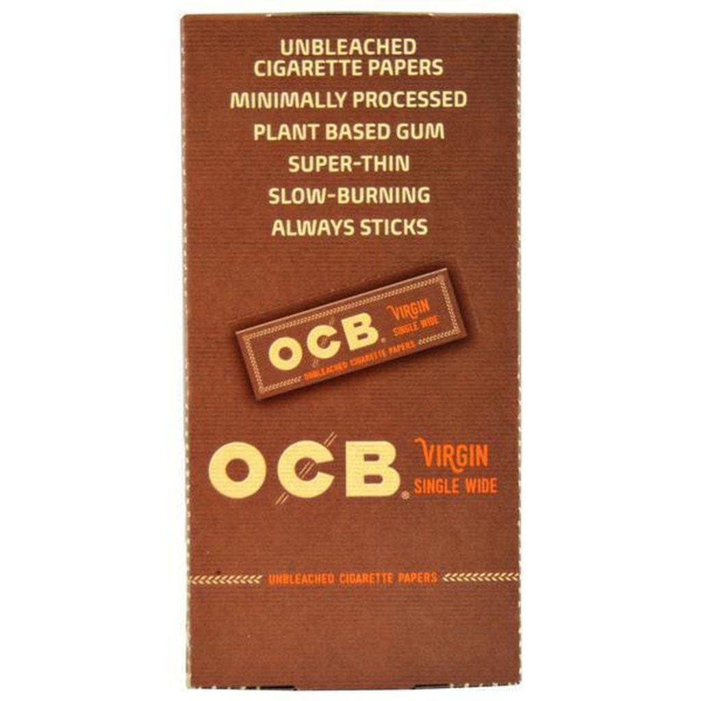 Ocb Virgin Single Wide Unbleached Cigarette Papers. 24