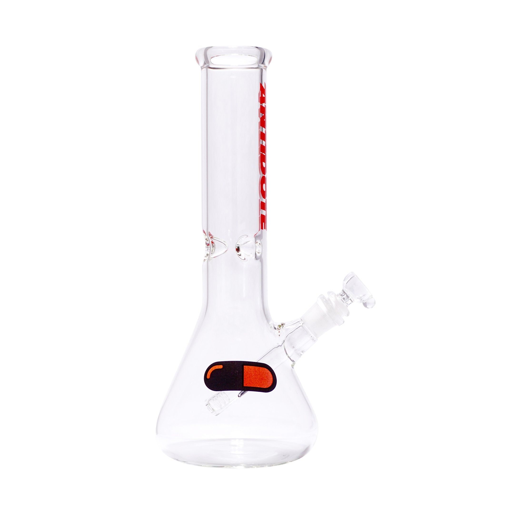 Vaso de precipitados de ojos rojos de vidrio antídoto