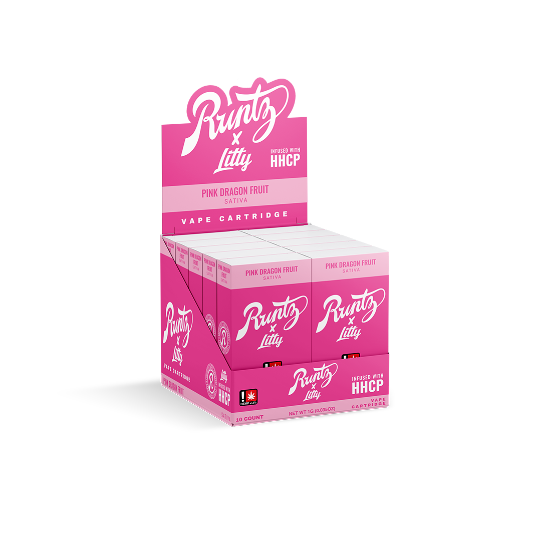 RUNTZ X LITTY - FRUTA DEL DRAGÓN ROSA - CARTUCHO - 10PK - SATIVA