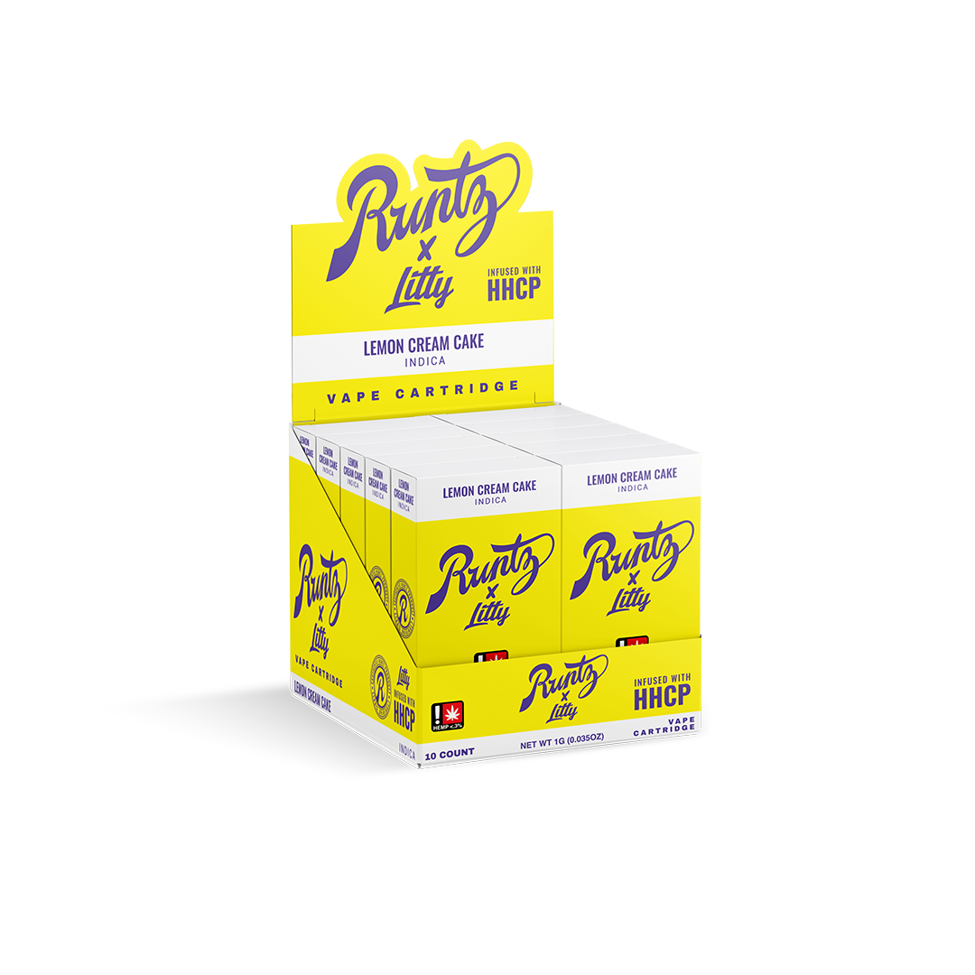 RUNTZ X LITTY - PASTEL DE CREMA DE LIMÓN - CARTUCHO - 10PK - INDICA