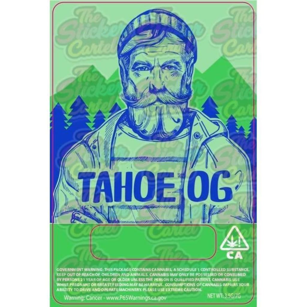 Tahoe Og Mylar Pouches Pre-labeled