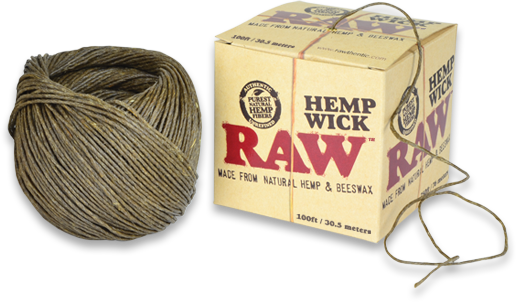 Bola de mecha de cáñamo RAW - 100 pies