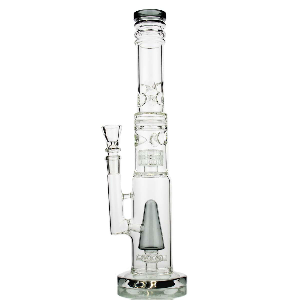 Water Pipe with cone and double matrix percolator includes herb bowl 16"