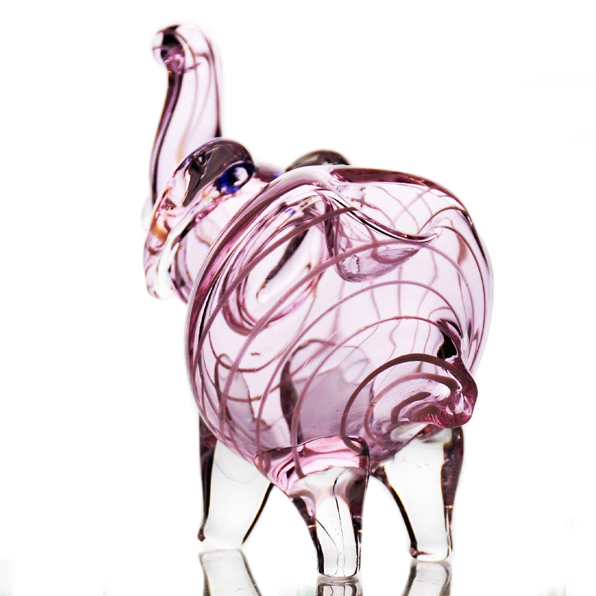 "Elephant Pink Tube Hand Pipe" 4"