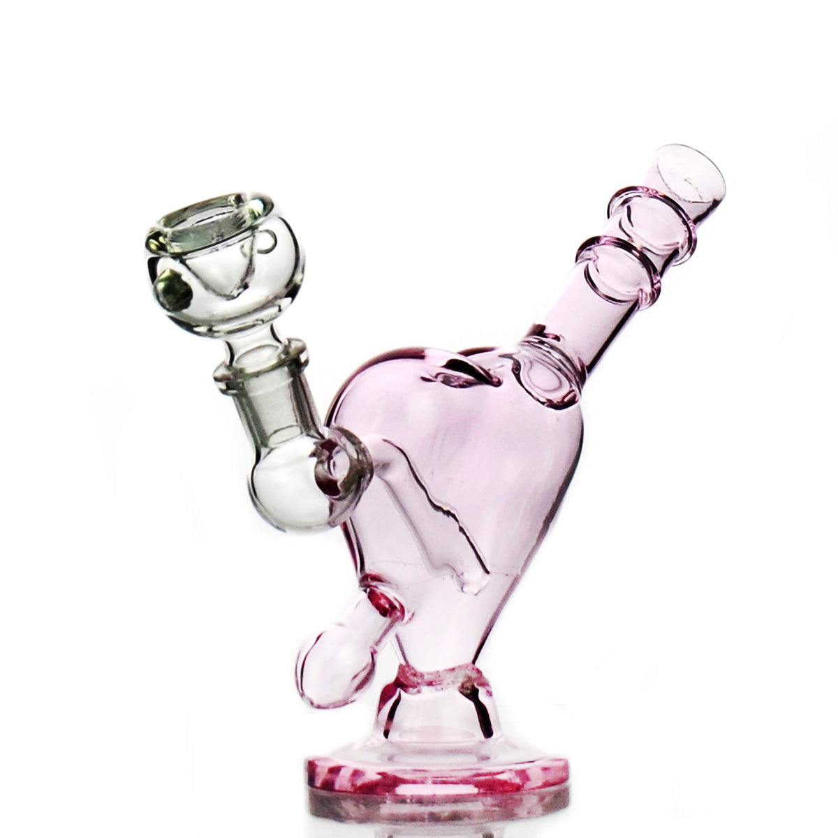 7" Heart Bong with 14mm Male Bowl Slide