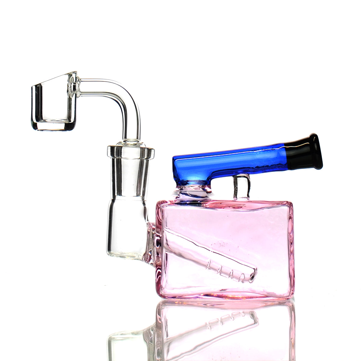 5" Cubic Color Tube Water Pipe Rig with 14mm Male Banger