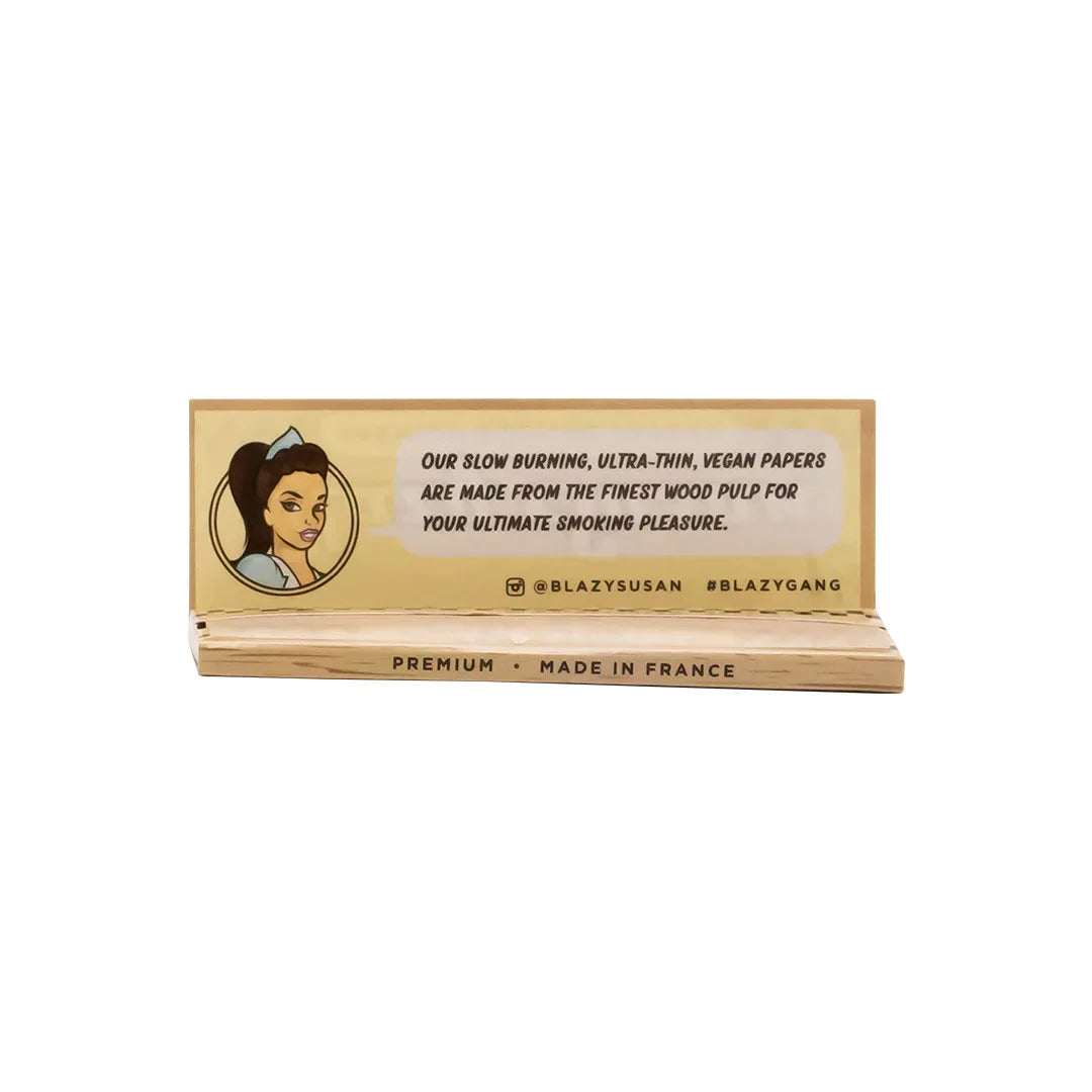 Blazy Susan Unbleached 1 1/4" Size Rolling Papers - 50 Packs Per Display