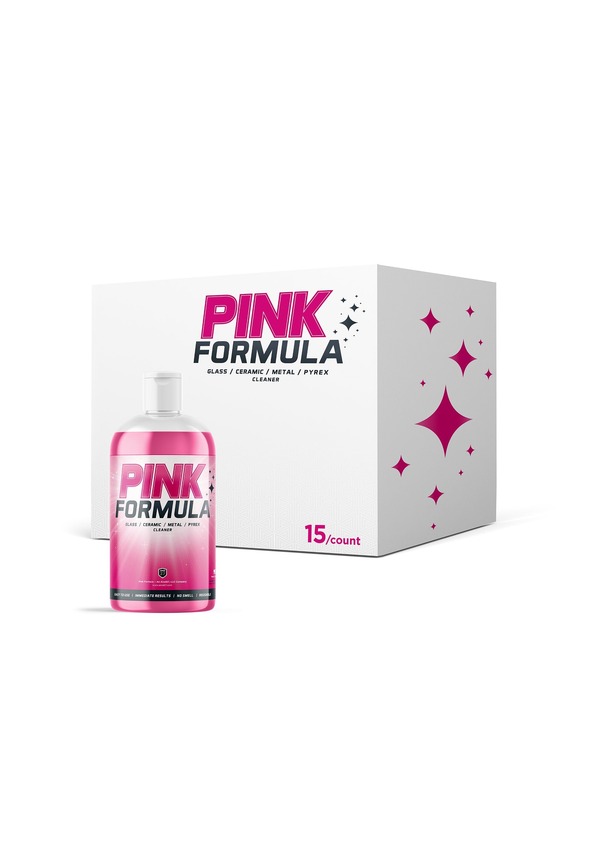 Pink Formula Cleaner Estuche para botellas de 16 oz (15 piezas) - ($10 CON TARIFA DE ENVÍO INTEGRADA INCLUIDA) 