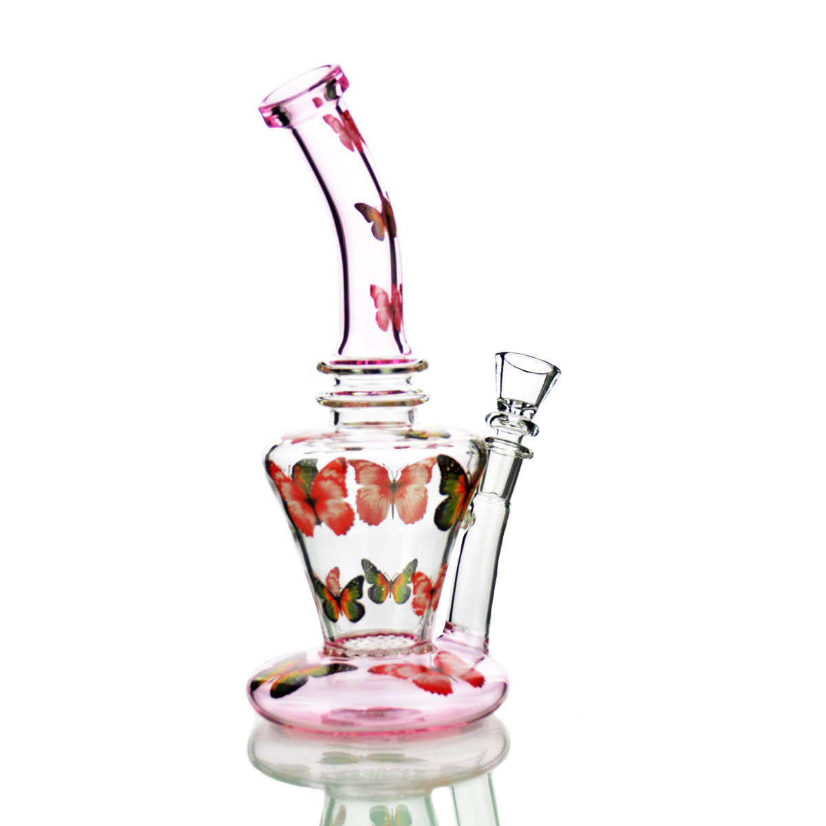 Butterfly Girly Water Pipe Rig with Honeycomb (10")
