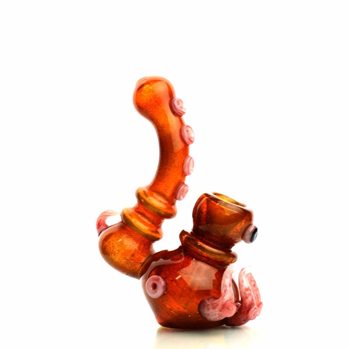 6" Bubbler Water Pipe Multi Horns and Knockers Art