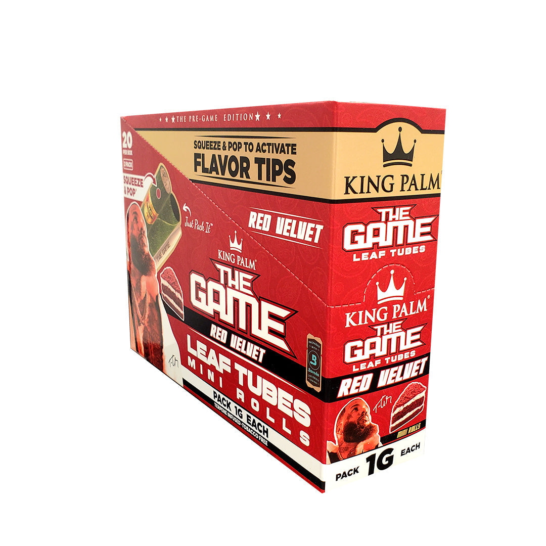 King Palm 2 Mini Rolls 20pk Display - Red Velvet "The Game"