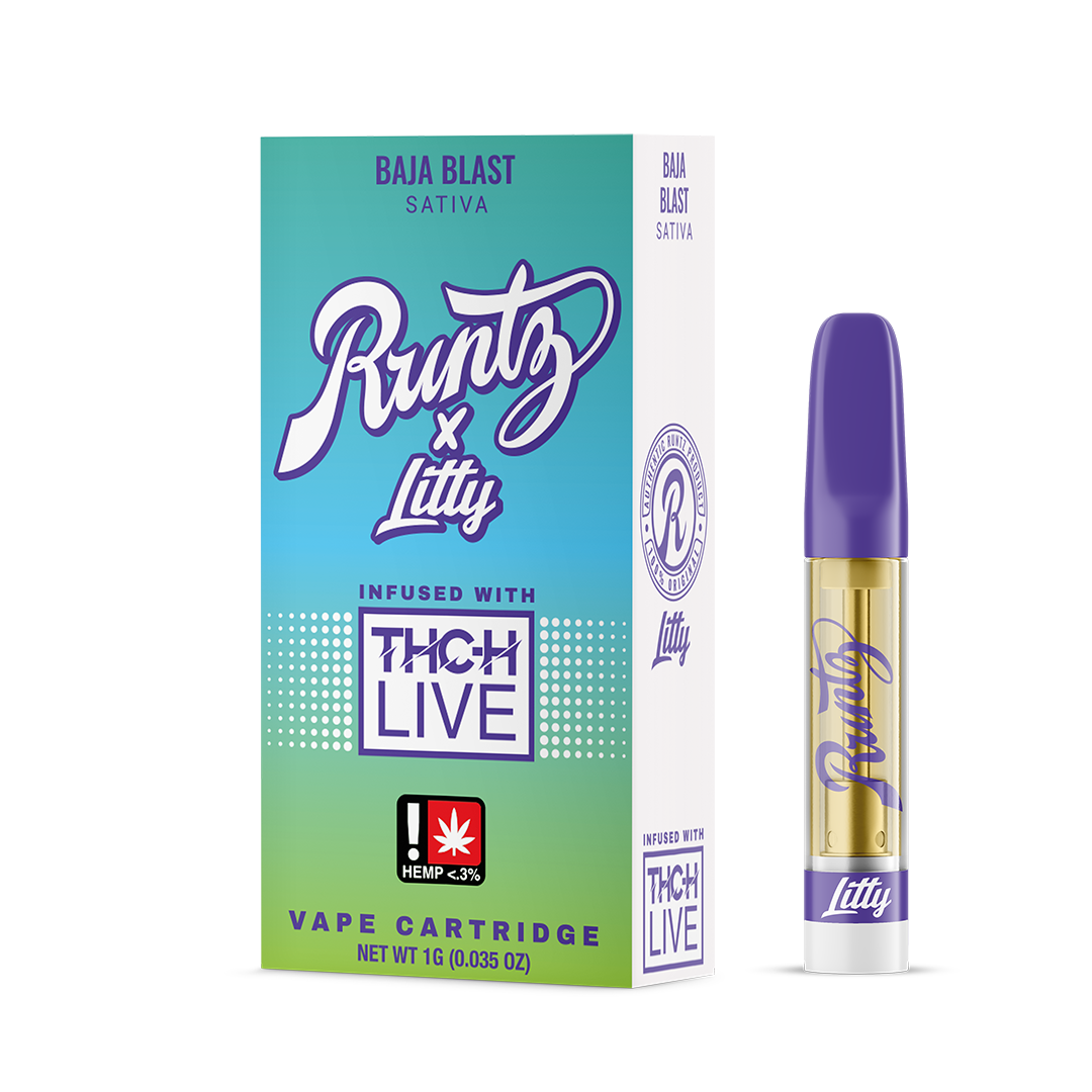 RUNTZ X LITTY LIVE RESIN - BAJA BLAST - CARTRIDGE - 10PK - SATIVA