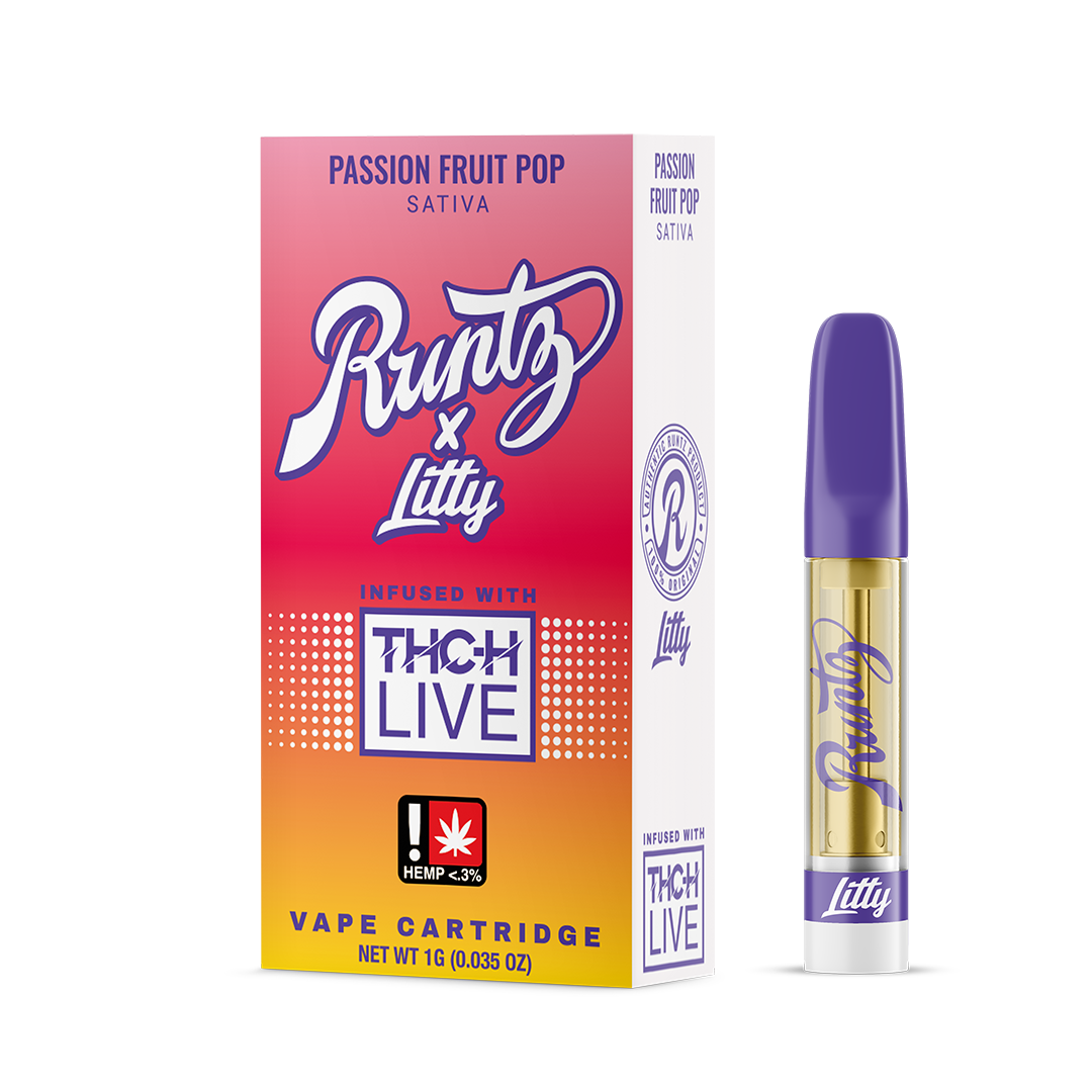 RUNTZ X LITTY LIVE RESIN - PASSION FRUIT - CARTRIDGE - 10PK - SATIVA