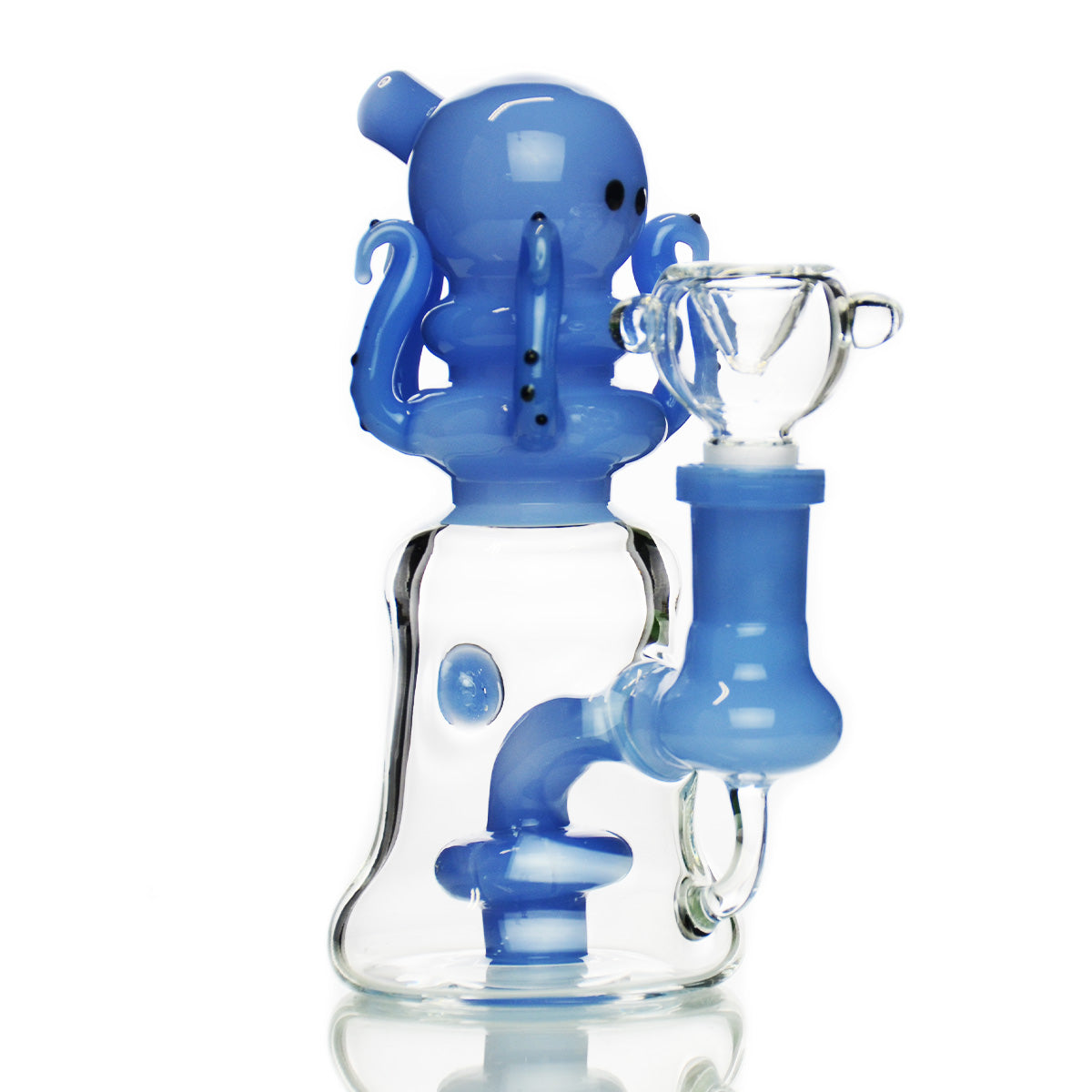 Octopus Glass Bong with Color Tube (6")