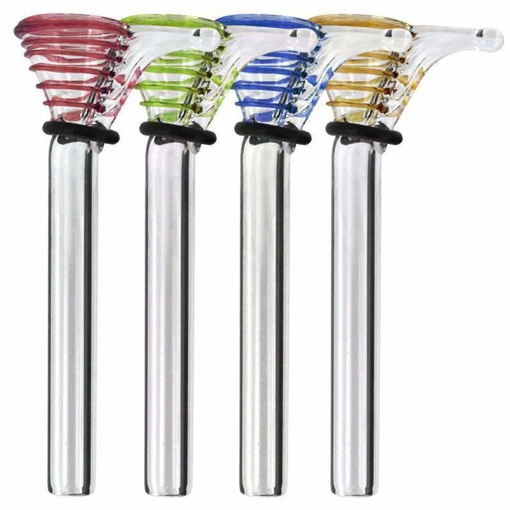 4 Color Swirl Rubber Seal Male Downstem Bowl