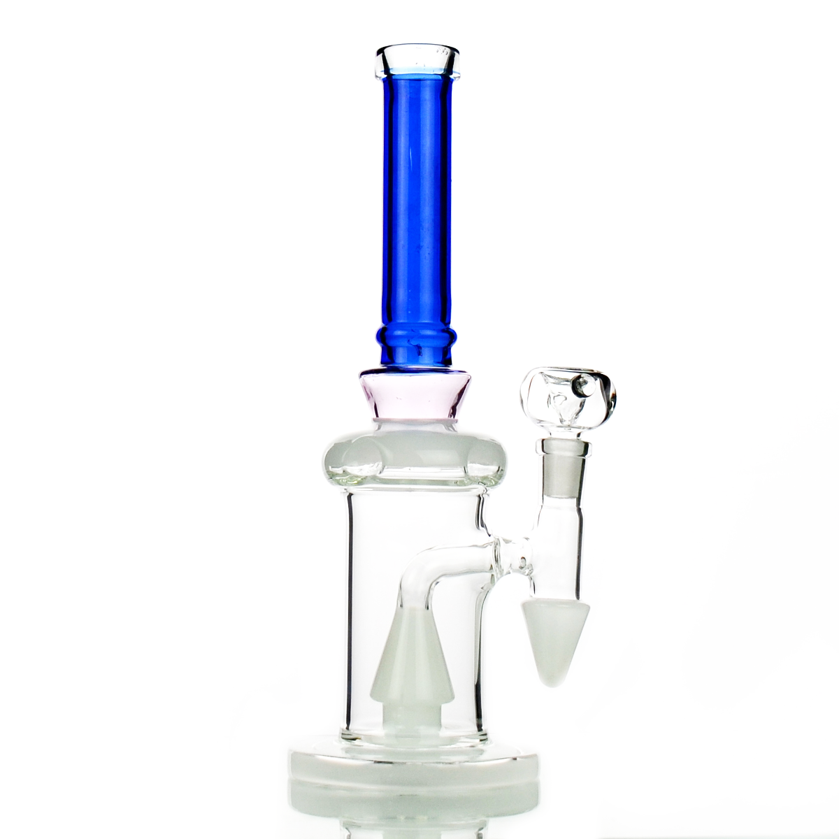 Water Pipe with piramid percolator and glass bowl for dry herb 10"